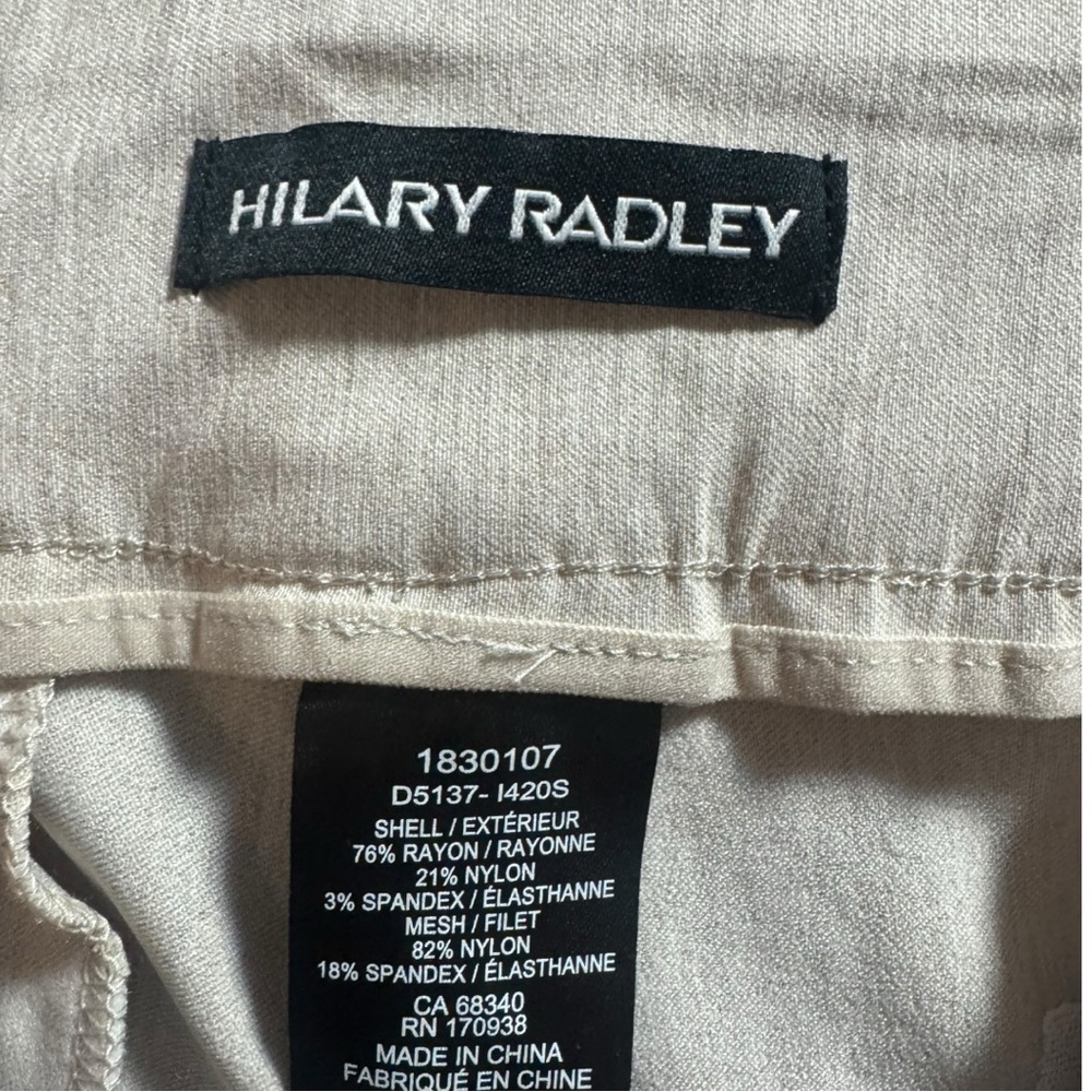 Hilary Radley Wonen’s Pull On Capris Stretch Tummy Control Beige Size 18 Tan - Picture 5 of 6